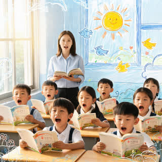 孩子在机构活动中互动