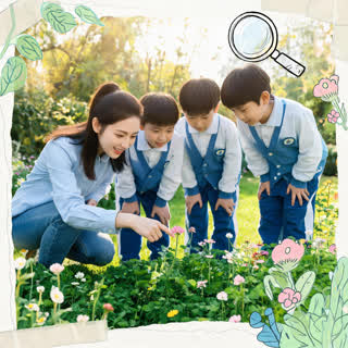 老师带学生开展学习活动